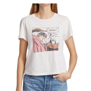 Re/Done White Graphic T-Shirt